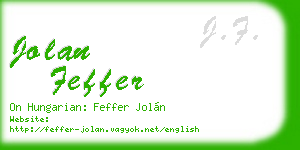 jolan feffer business card
